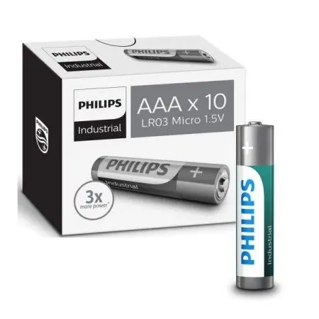 Philips Industrial Alkaline AAA LR03 10 stuks